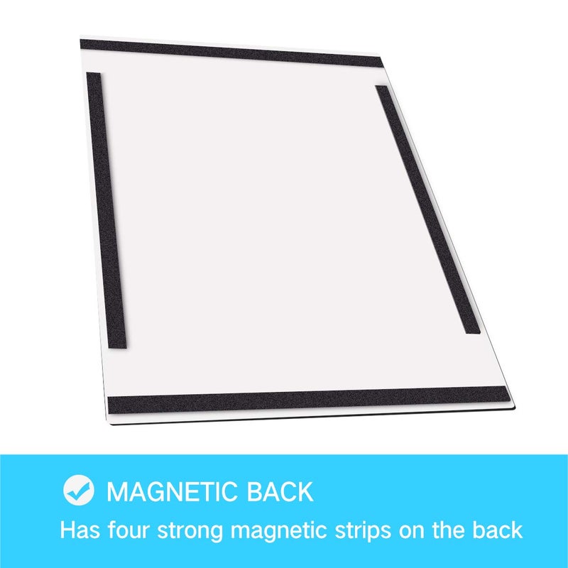 ZHIDIAN Document Sign Holder Pockets with Magnetic Back, Plastic Poster Picture Notice Display Frame for Fridge/Whiteboard/Chalkboard/Cabinet, 8.5 x 11.6 Inches, Black, 6 Pcs - Image 4